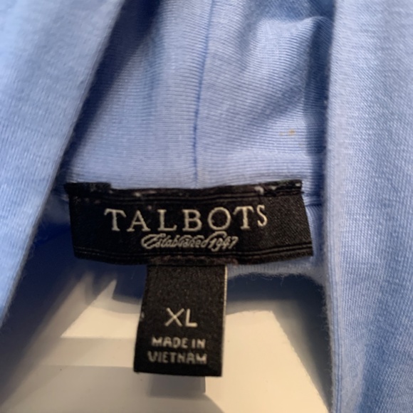 Talbots Pima cotton  and spandex open‎ tee cardigan. Worn a few times - Picture 2 of 4